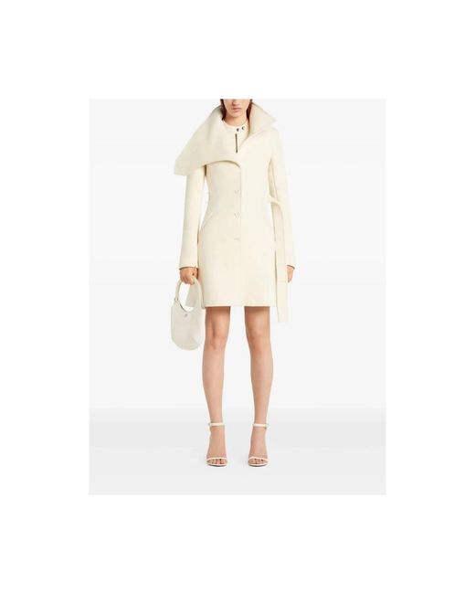 Courreges Natural Single-Breasted Coats