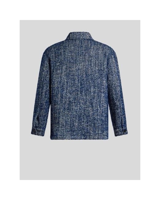 Etro Blue Light Jackets for men