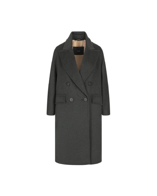 Max Mara Black Double-Breasted Coats