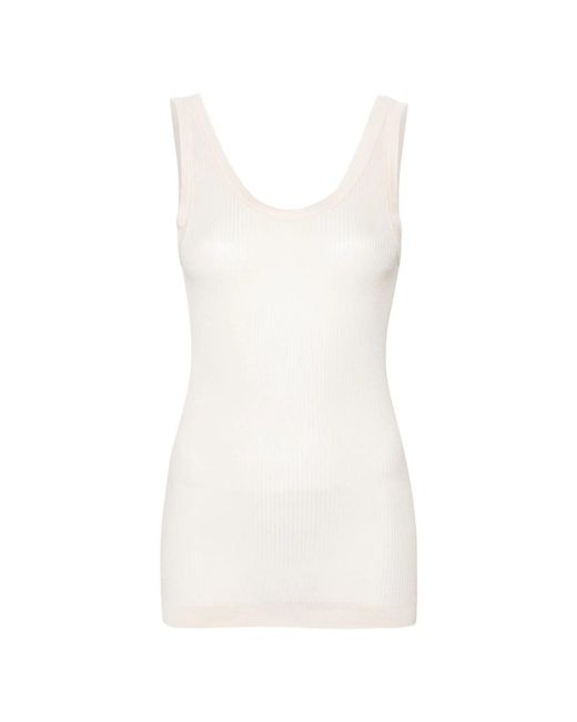 Lemaire White Neutrals Tops