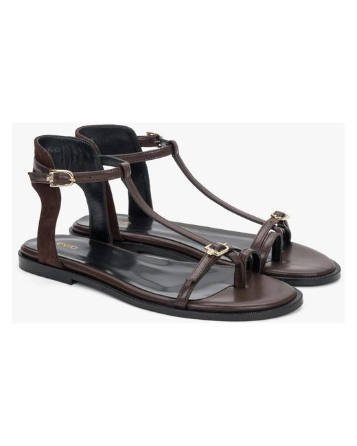 ESTRO White Flat Sandals