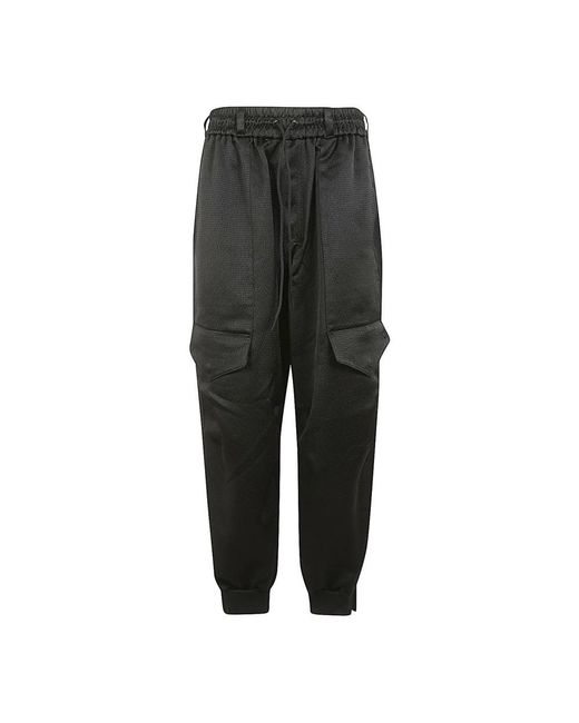 Y-3 Black Tapered Trousers