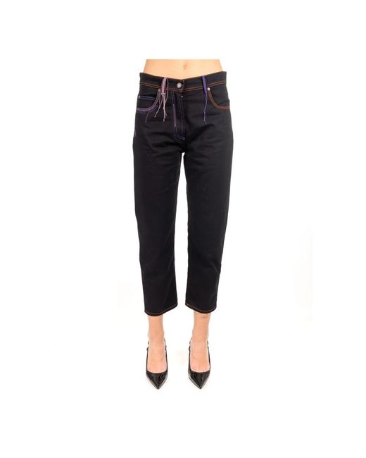 Cropped Jeans MSGM de color Black