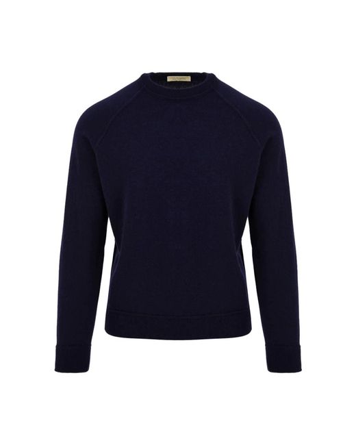 FILIPPO DE LAURENTIIS Blue Round-Neck Knitwear for men