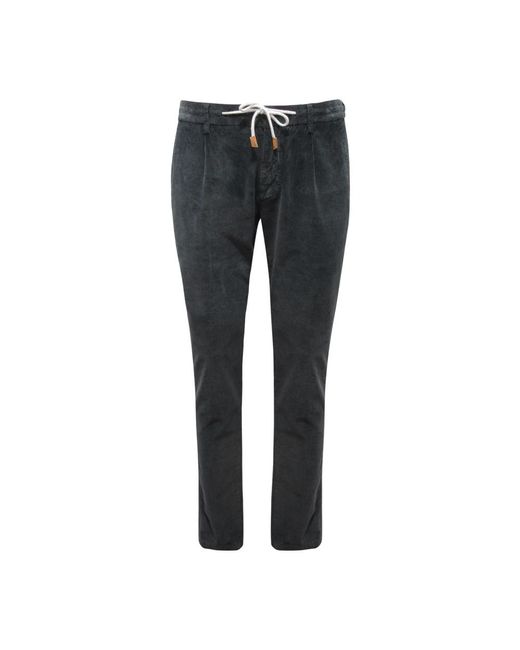 Eleventy Black Slim-Fit Trousers for men