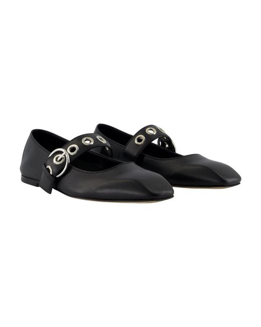 Aeyde Black Ballerinas
