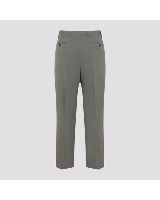Prada Gray Slim-Fit Trousers for men