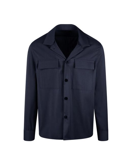 Light Jackets di Low Brand in Blue da Uomo