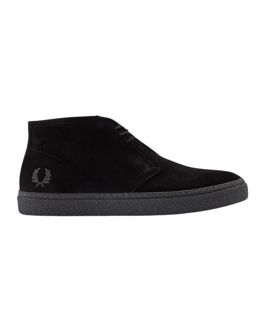 Fred Perry Black Lace-Up Boots for men