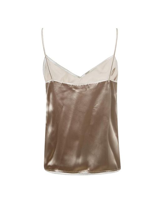 Fabiana Filippi Brown Sleeveless Tops