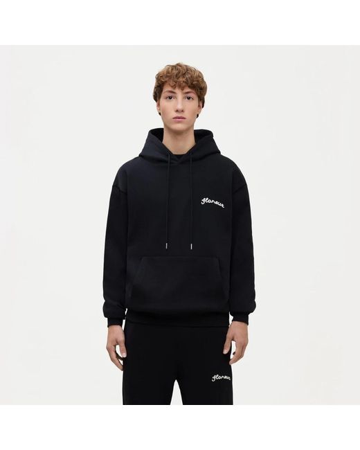 flâneur Schwarzer Signature Hoodie Mit Logo in Black für Herren