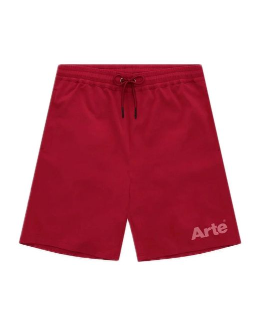 Arte' Red Casual Shorts for men