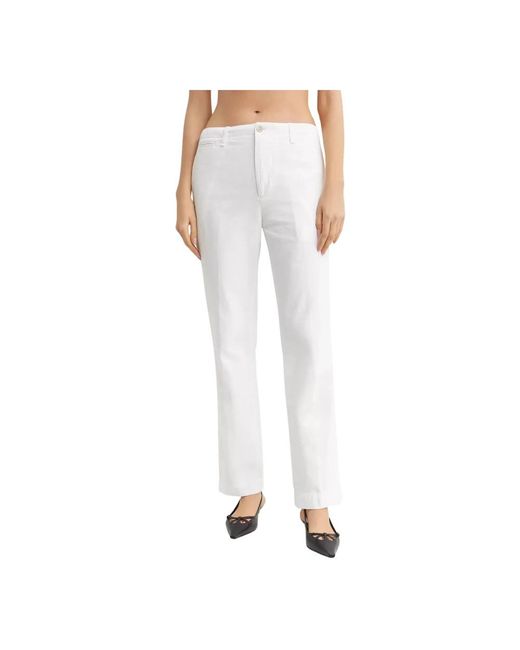 Fay Broeken ,Wit ,Katoen Witte Loose Fit Chino Broek in het White