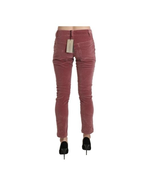 Ermanno Scervino Red Slim-Fit Trousers