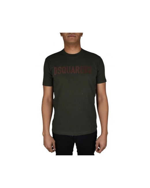 DSquared² Tops ,Groen ,Katoen Cool T-Shirt in het Black voor heren
