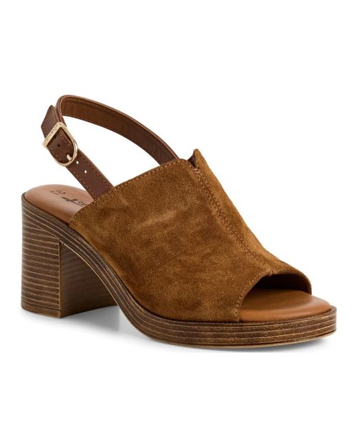 Tamaris Brown High Heel Sandals