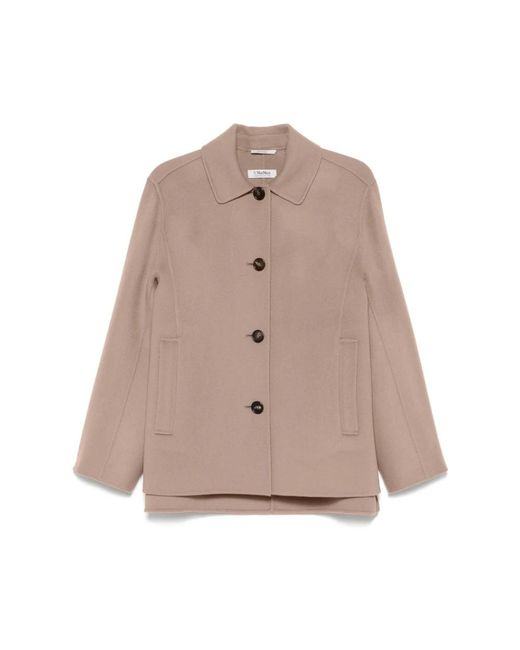 Single-Breasted Coats Max Mara de color Brown