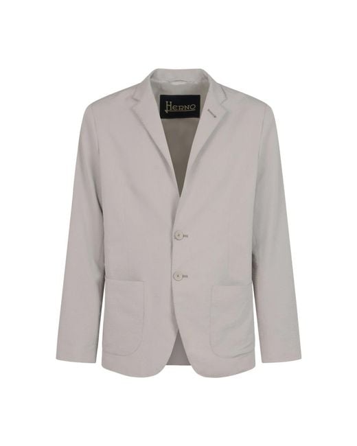 Herno Gray Blazers for men