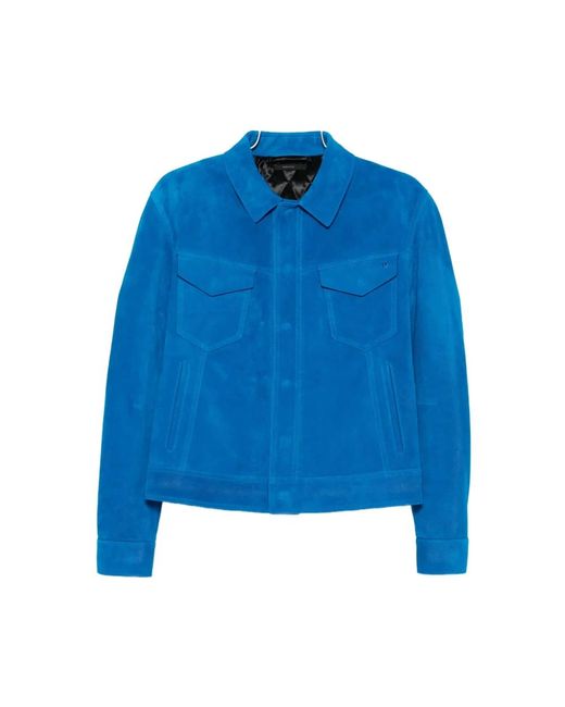 Leather Jackets Tom Ford de hombre de color Blue