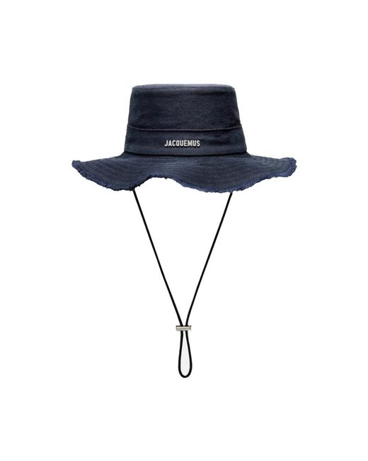 Sombrero de pescador azul con bordes flecos Jacquemus de color Blue