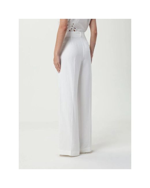 Pinko White Wide Trousers