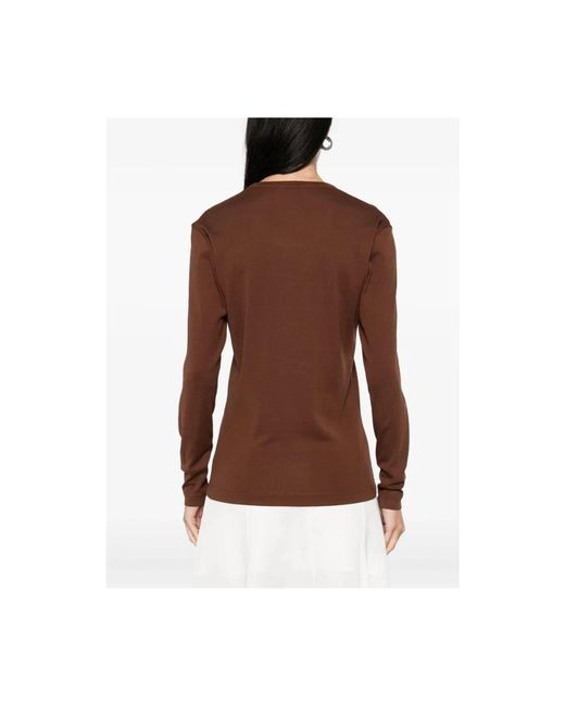 Lemaire Brown Long Sleeve Tops
