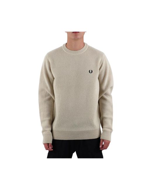 Fred Perry Gray Round-Neck Knitwear for men