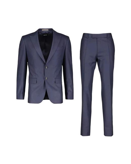 HUGO Kostuums ,Blauw ,Elegant Modern Single-Breasted Pak in het Blue voor heren