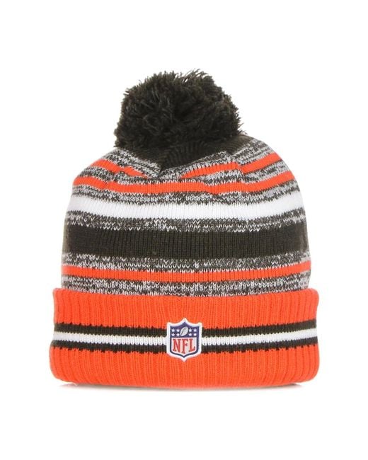 KTZ Accessoires ,Veelkleurig ,Wol Nfl Pom Pom Beanie Hat Browns in het Red voor heren