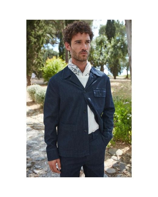 Denim Jackets Mason's de hombre de color Blue