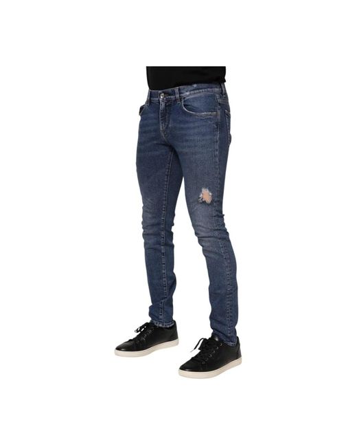 Dolce & Gabbana Blue Skinny Fit Jeans for men