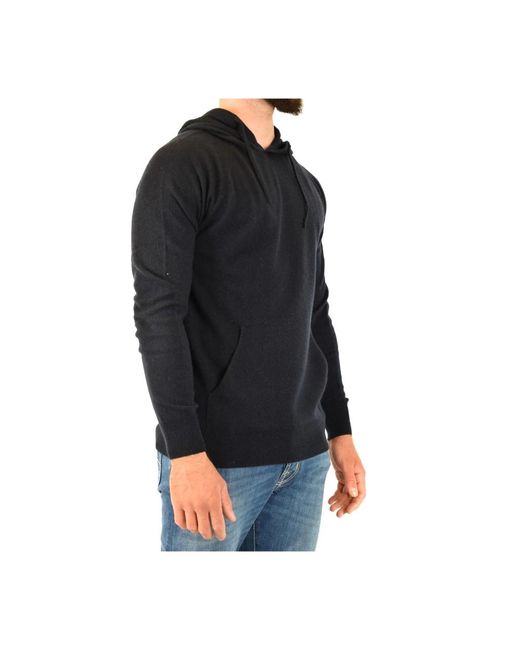 Emporio Armani Black Hoodies for men