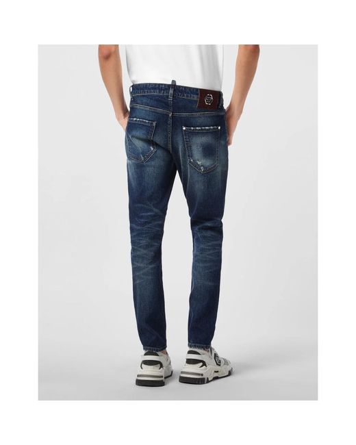 Philipp Plein Blue Slim-Fit Jeans for men