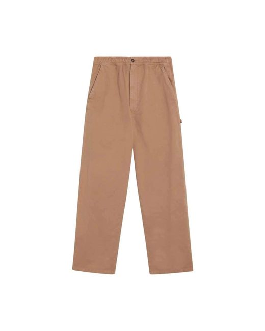MM6 by Maison Margiela Brown Straight Trousers for men