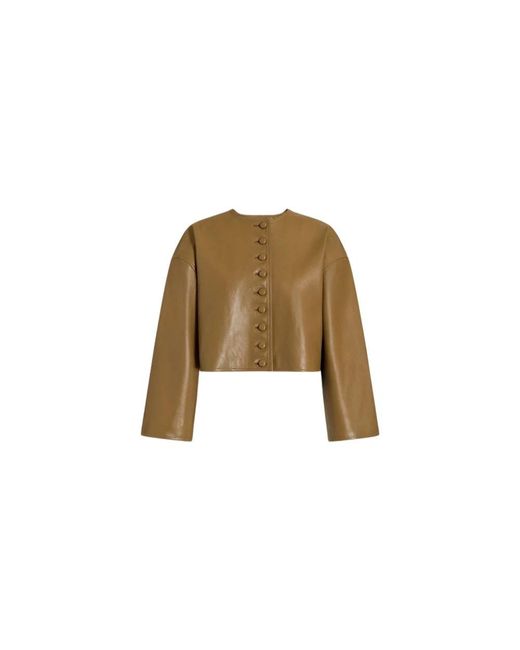 Alberta Ferretti Natural Leather Jackets