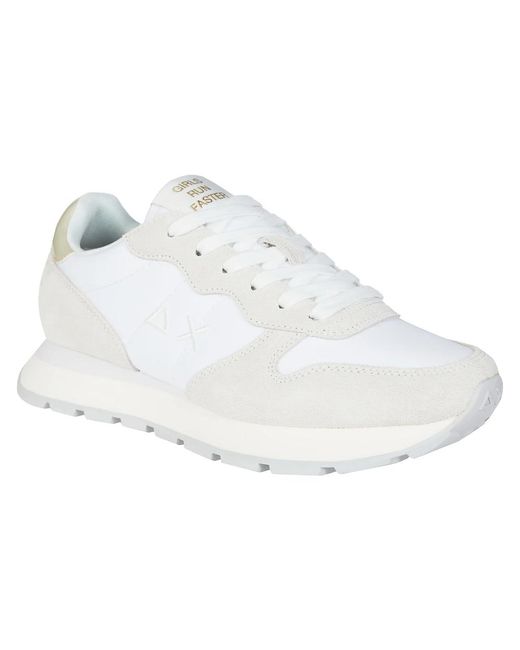 Sun 68 White Sneakers