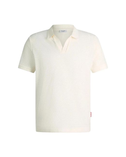 Joop! Woven Texture Polo in het White voor heren