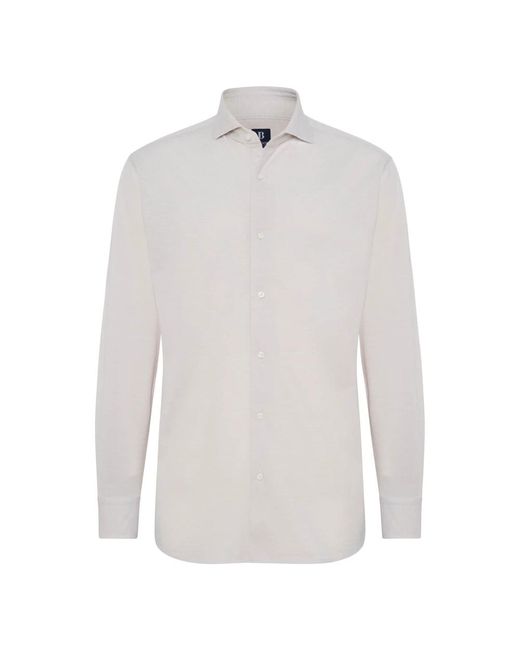 Boggi Piquet polo shirt regular fit,piquet polo shirt mit offenem kragen regular fit in Gray für Herren
