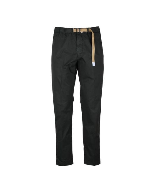 Slim-Fit Trousers di White Sand in Black da Uomo