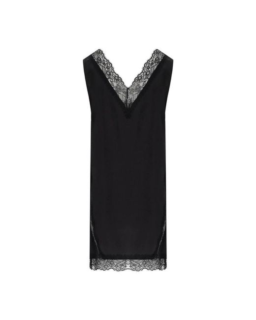 Marella Silk Costone Top in het Black