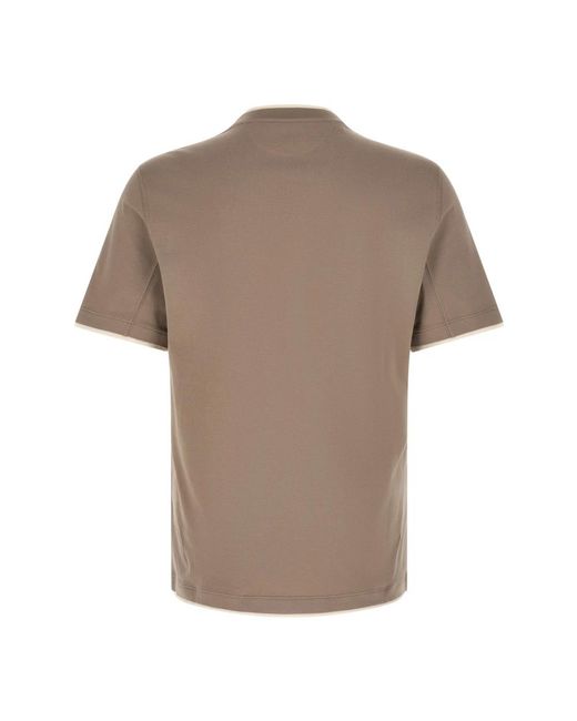 Brunello Cucinelli Brown T-Shirts for men