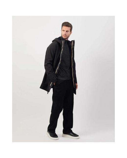 K-Way Black Rain Jackets for men