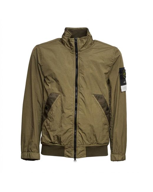 Stone Island Green Bomber Jackets for men