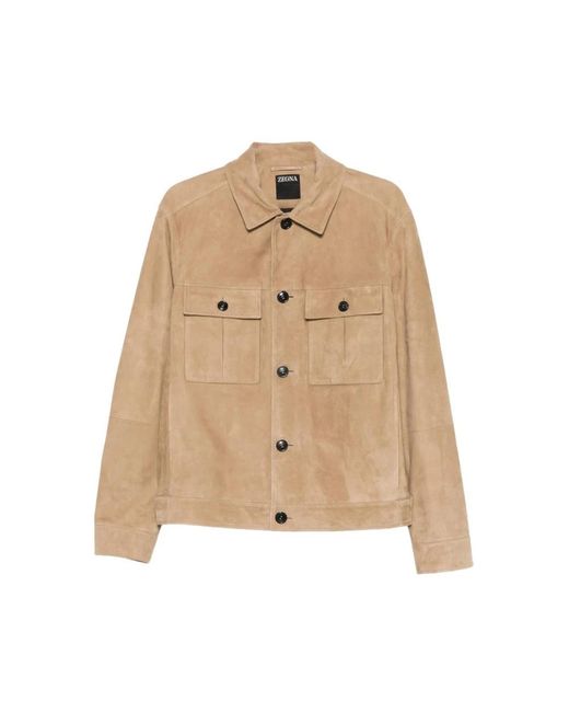 Zegna Natural Leather Jackets for men