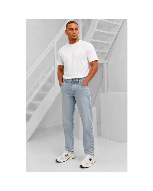 Pure Path Blue Straight Fit Jeans for men