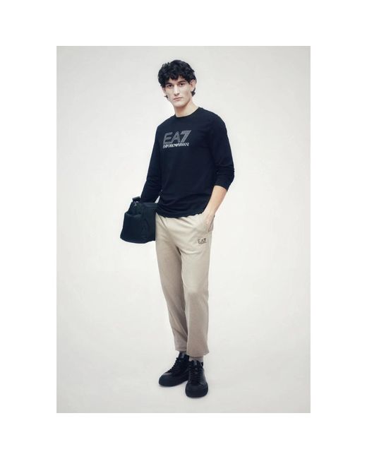 EA7 Blue Long Sleeve Tops for men