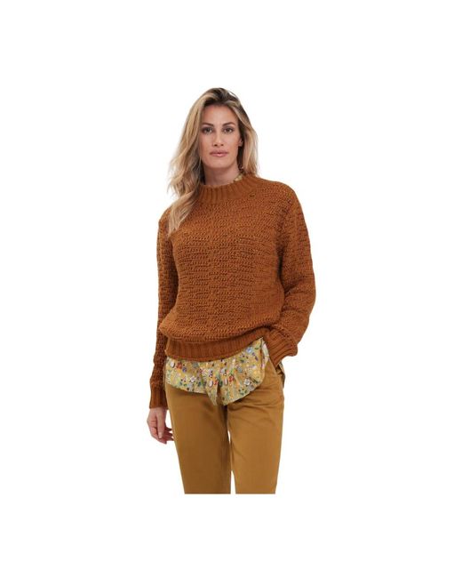 Alpha Studio Brown Rundhalsausschnitt Pullover