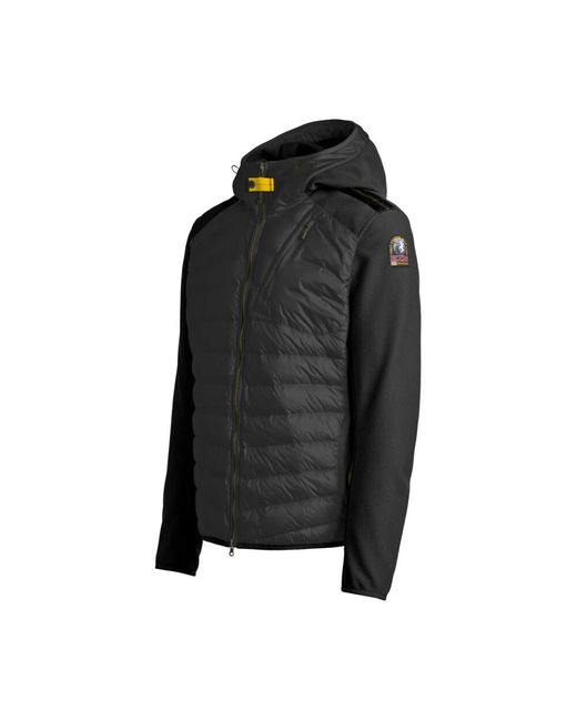 Parajumpers Jassen ,Zwart ,Leer Nolan Hybrid Jacket in het Black voor heren