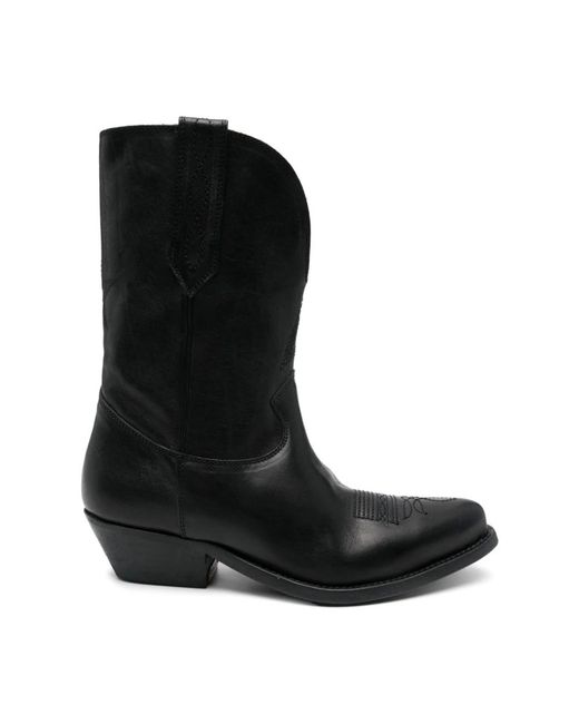 Golden Goose Deluxe Brand Black Smooth Grain Leather Ankle Boots
