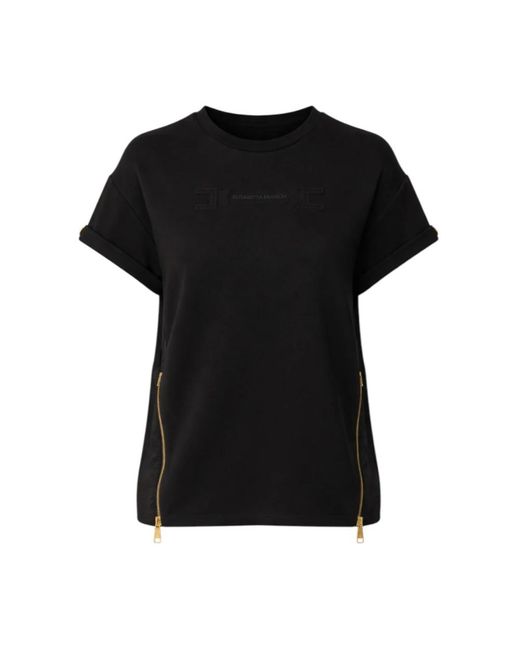 Elisabetta Franchi Black T-Shirts